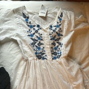 Gorgeous embroidered prairie-esque dress from India